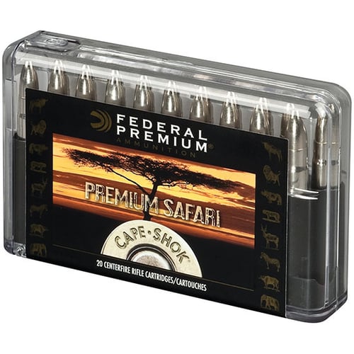 Federal P375SA Premium Safari Cape-Shok 375 H&H Mag 300 gr Swift A Frame 20 Per Box/ 10 Case